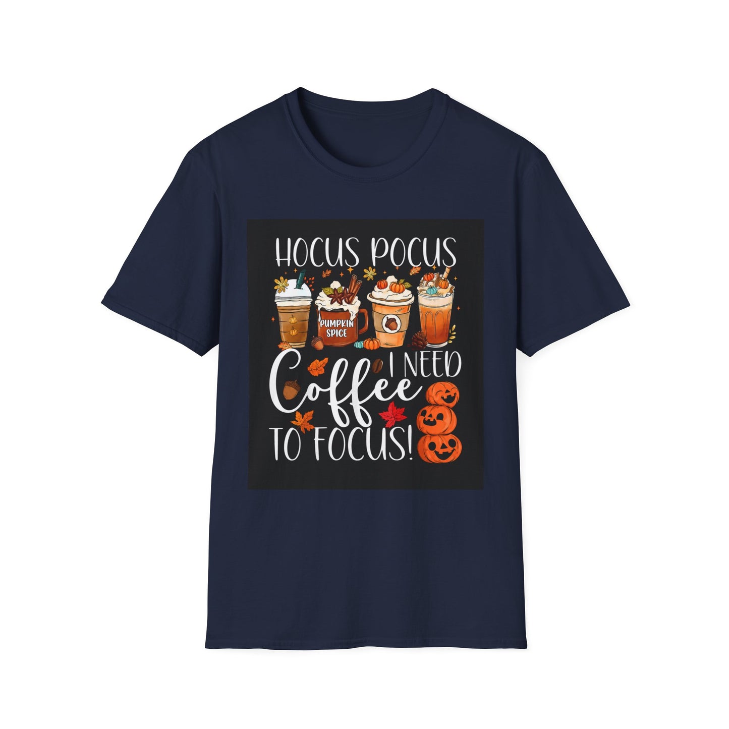 Hocus Pocus I Need Coffee T-Shirt — Pumpkin Spice Halloween Coffee Graphic Tee
