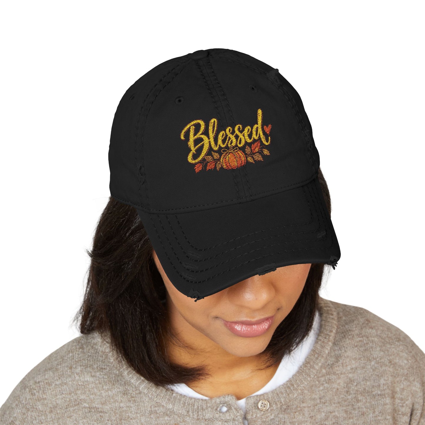 Distressed Dad Hat (Blessed)