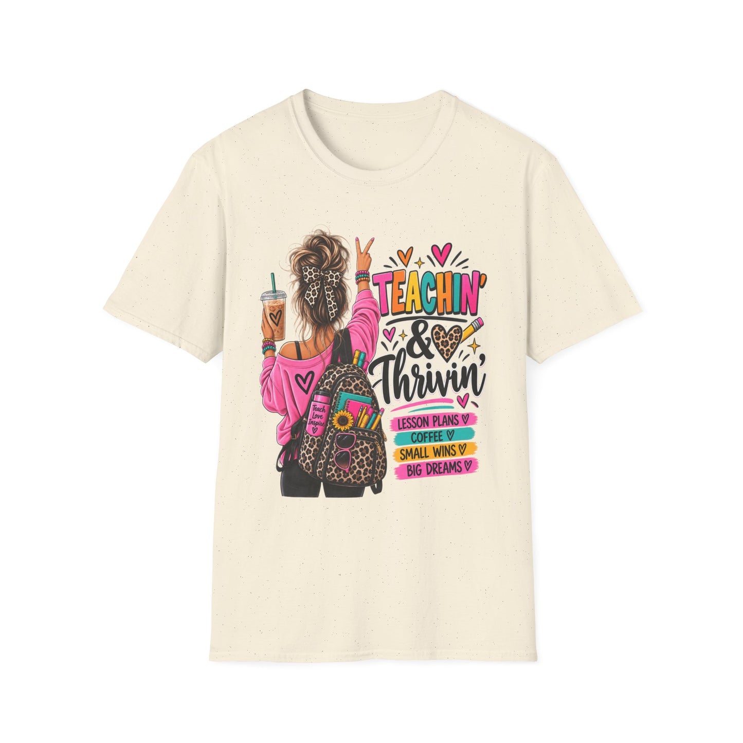 Teachin' & Thrivin' Teacher T-Shirt — Colorful Back-to-School Graphic Tee