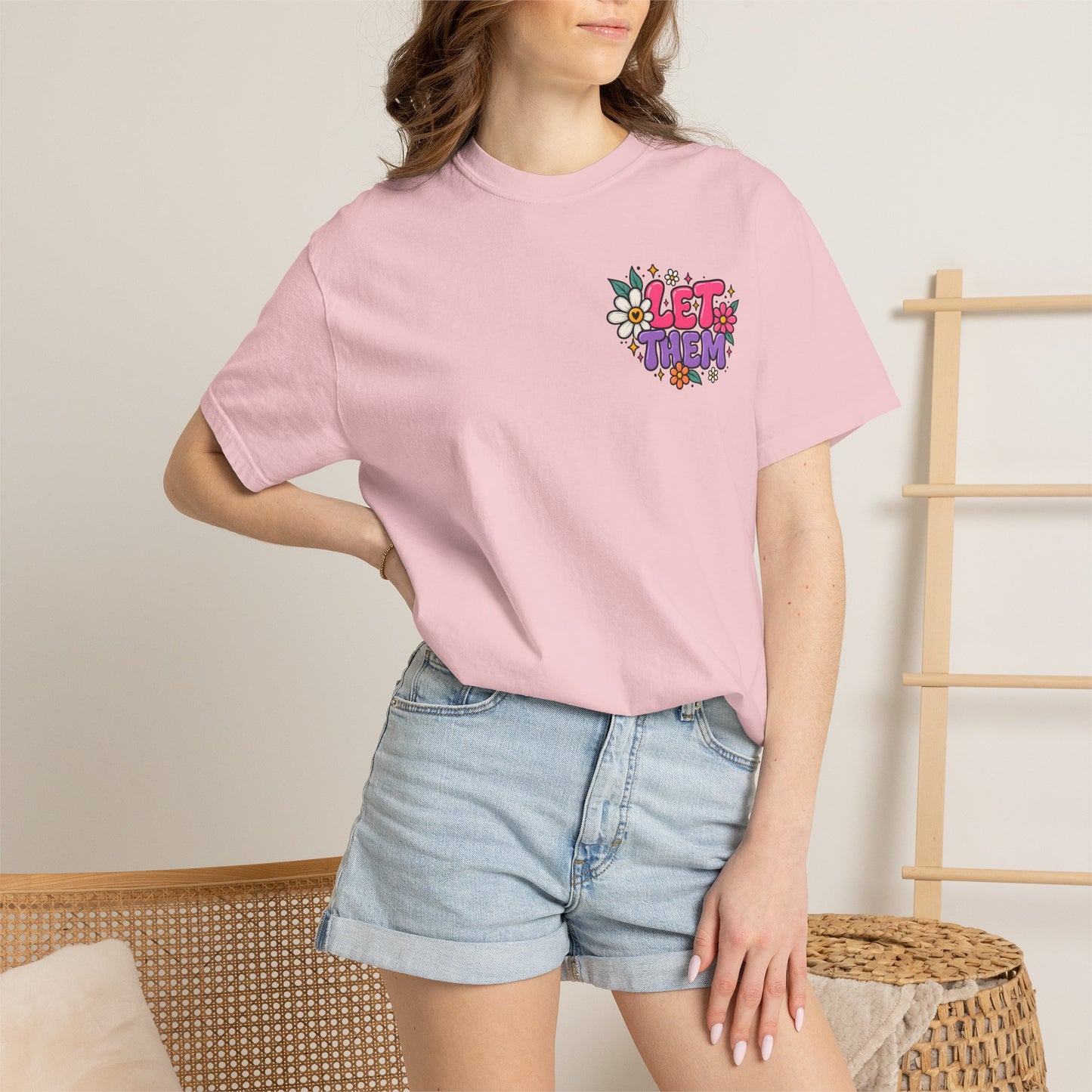 Let Them Judge You — Floral Positive Message T-Shirt