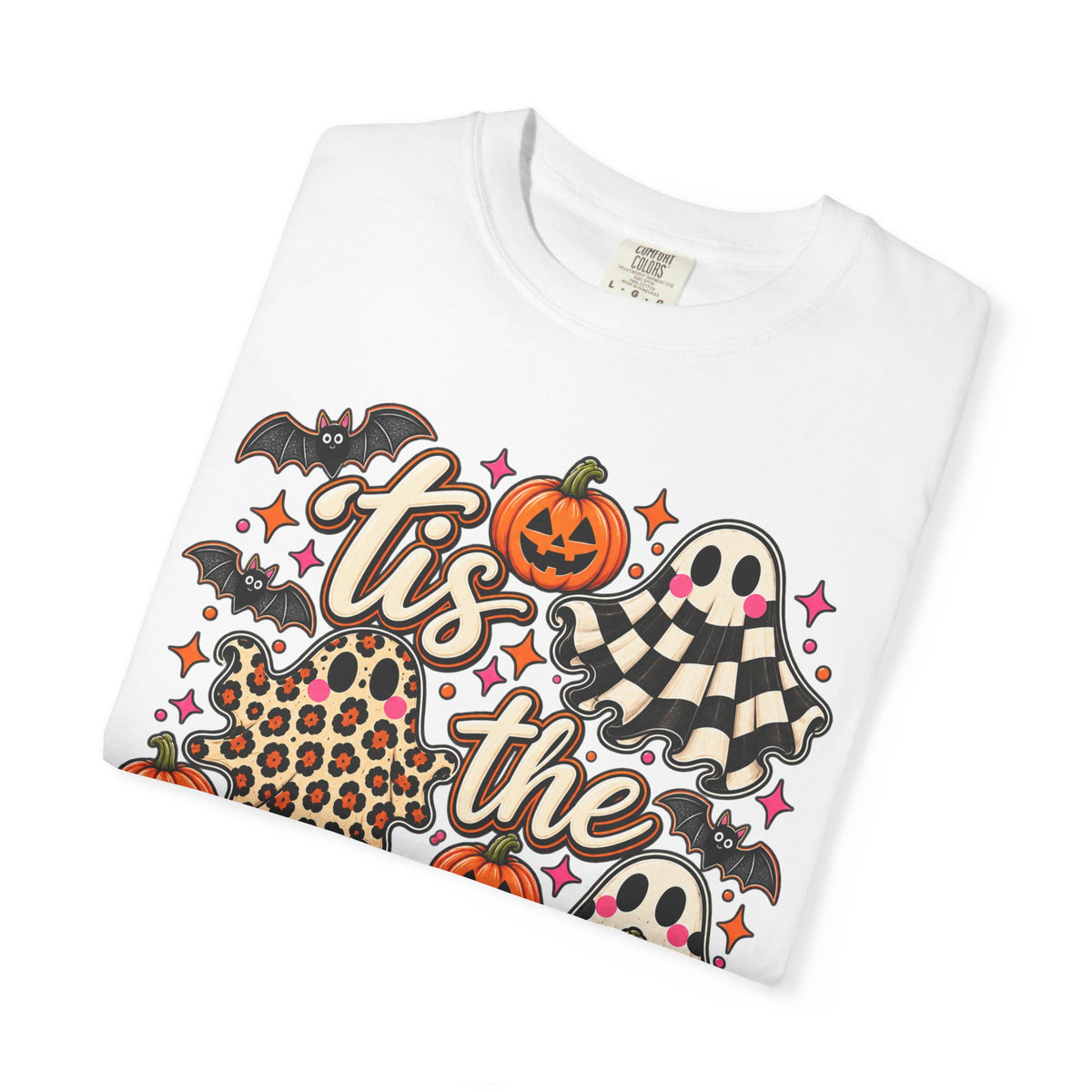 ’Tis the Season Ghost Graphic Tee – Cute Halloween Shirt