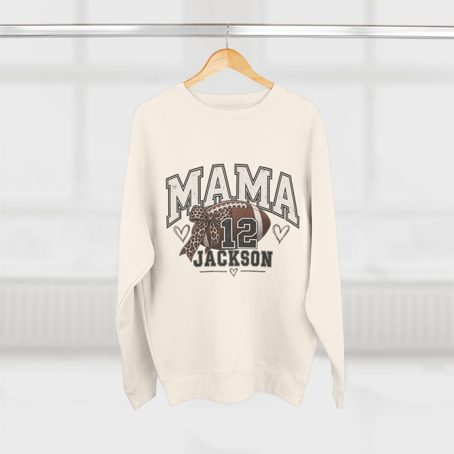 Personalized Football Mama Sweatshirt | Custom Player Name & Number Game Day Crewneck