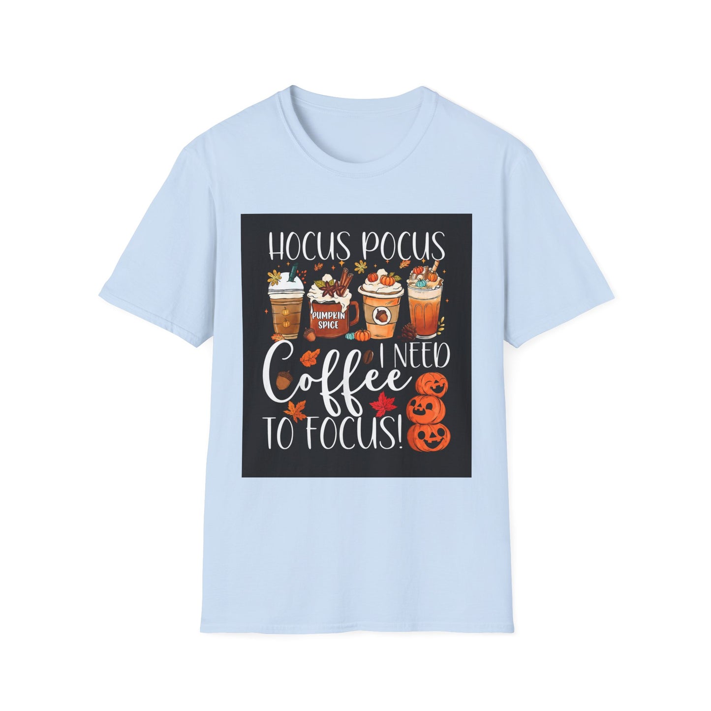 Hocus Pocus I Need Coffee T-Shirt — Pumpkin Spice Halloween Coffee Graphic Tee