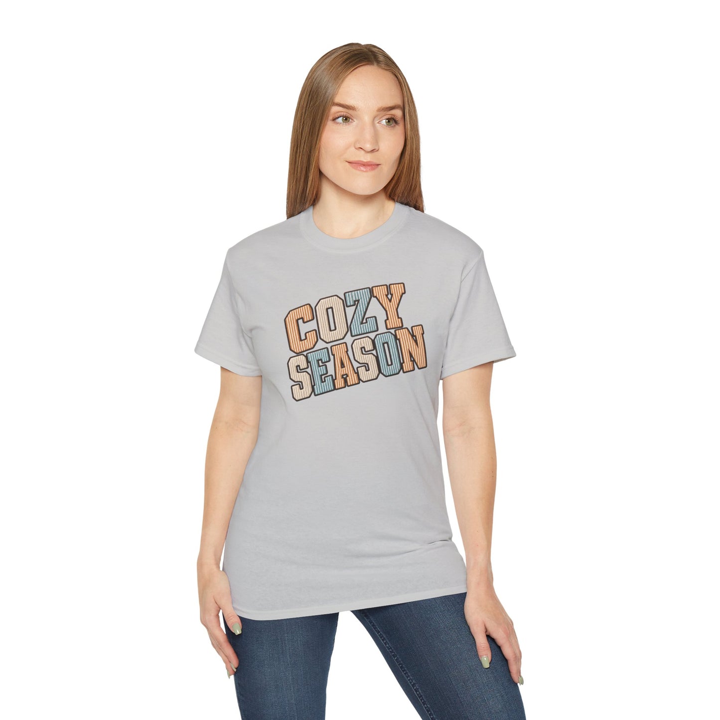 Cozy Season Tee — Retro Block Letter Fall Graphic T-Shirt