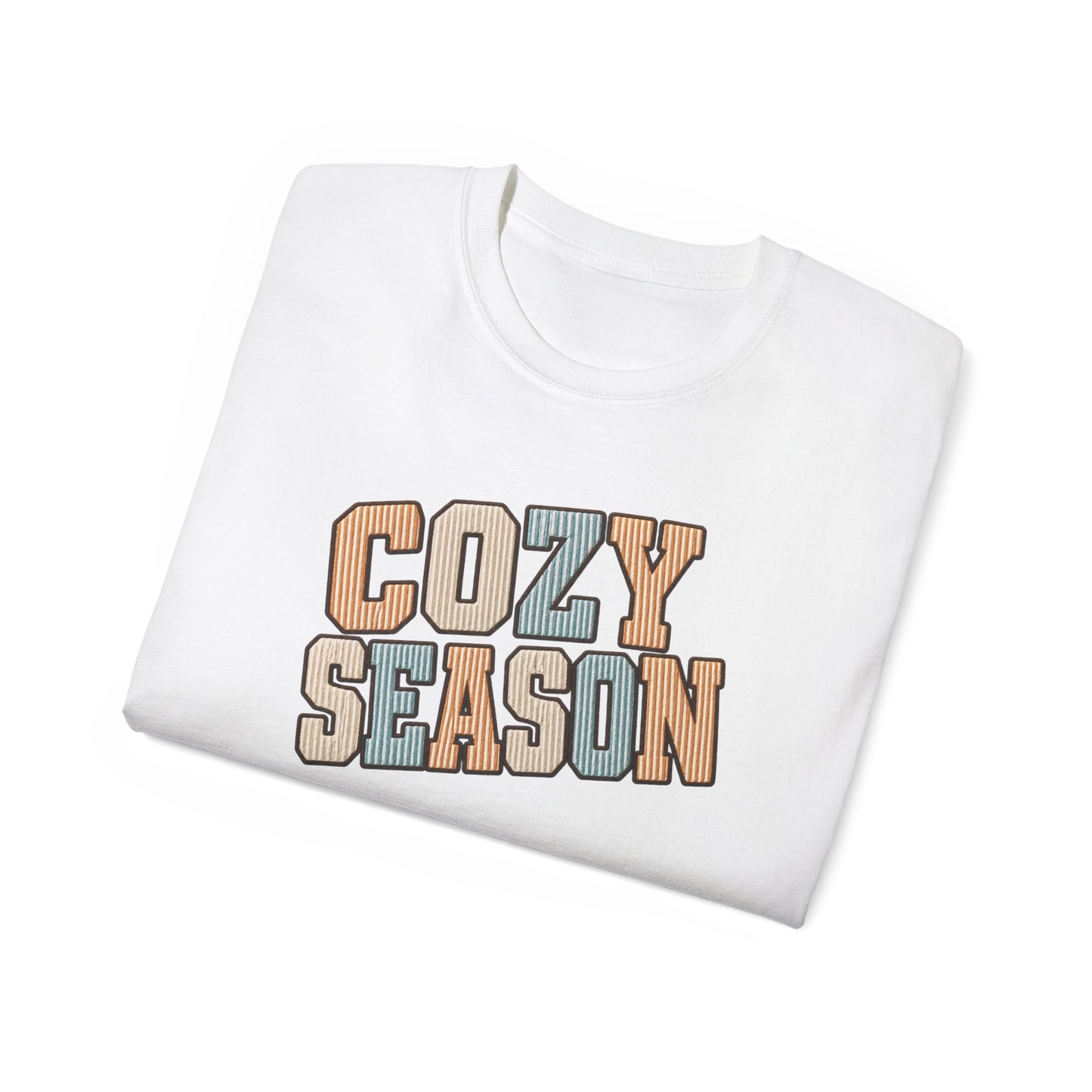 Cozy Season Tee — Retro Block Letter Fall Graphic T-Shirt