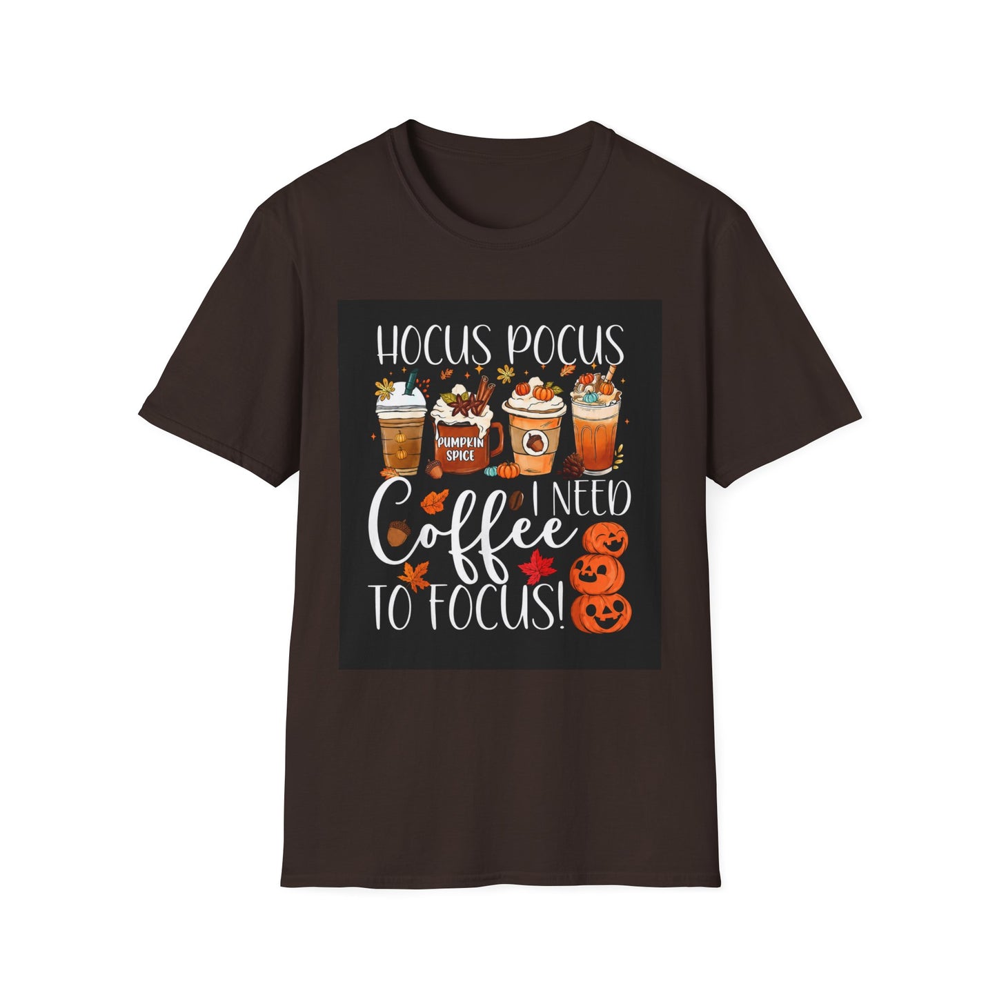 Hocus Pocus I Need Coffee T-Shirt — Pumpkin Spice Halloween Coffee Graphic Tee
