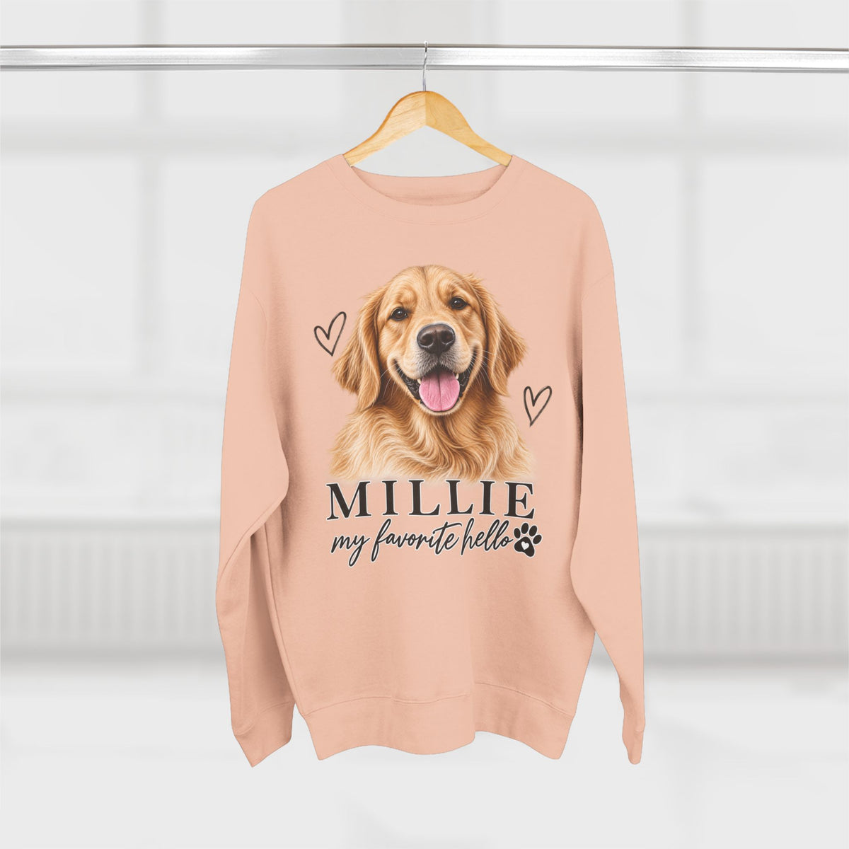 Personalized Pet Portrait Sweatshirt | Custom Pet Photo & Name Crewneck | Dog Mom Gift