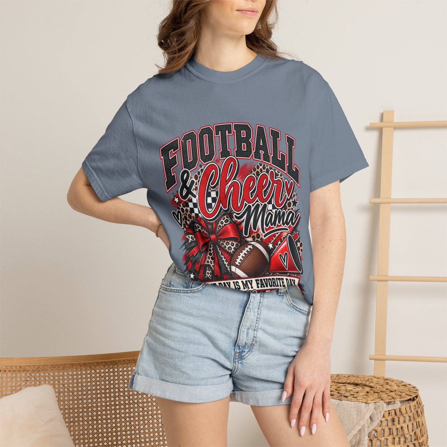 Football & Cheer Mama Game Day Graphic Tee