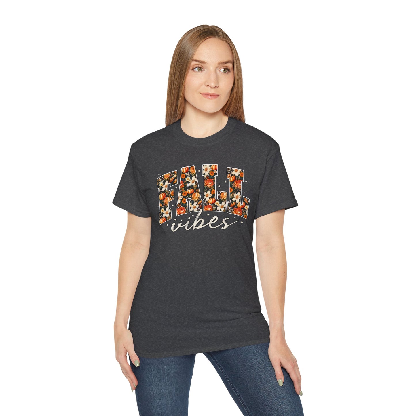 Fall Vibes Shirt | Floral Pumpkin Graphic Tee
