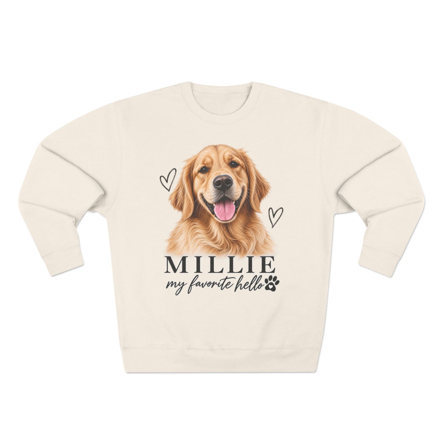 Personalized Pet Portrait Sweatshirt | Custom Pet Photo & Name Crewneck | Dog Mom Gift