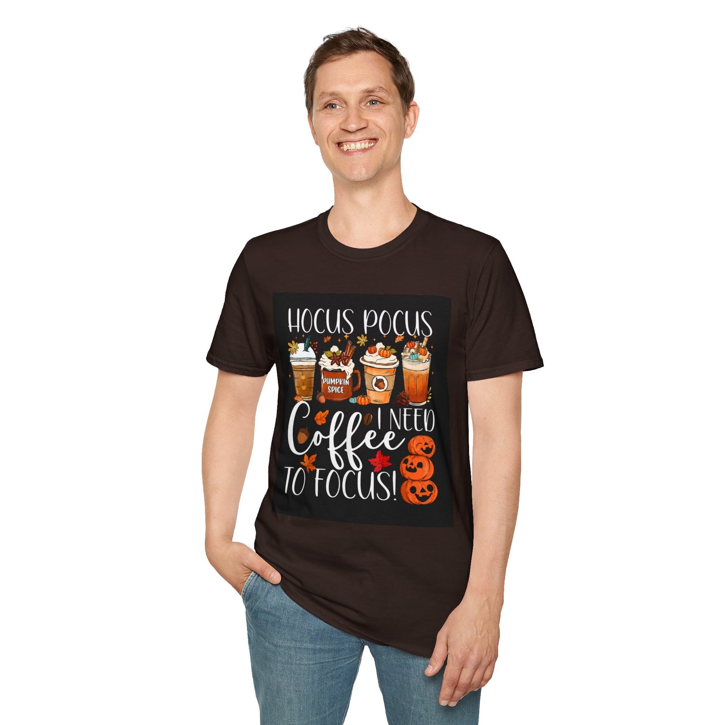Hocus Pocus I Need Coffee T-Shirt — Pumpkin Spice Halloween Coffee Graphic Tee