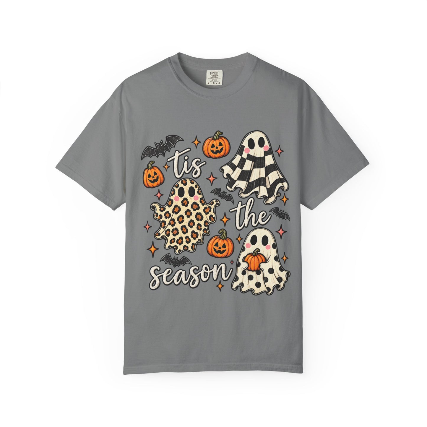 Halloween Ghosts T-Shirt - "Tis the Season" Cute Spooky Pumpkin Tee