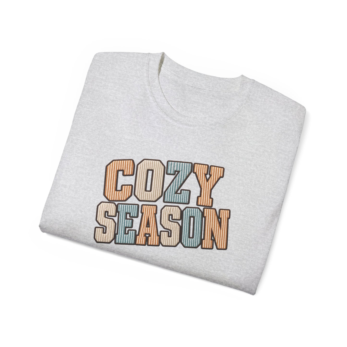 Cozy Season Tee — Retro Block Letter Fall Graphic T-Shirt