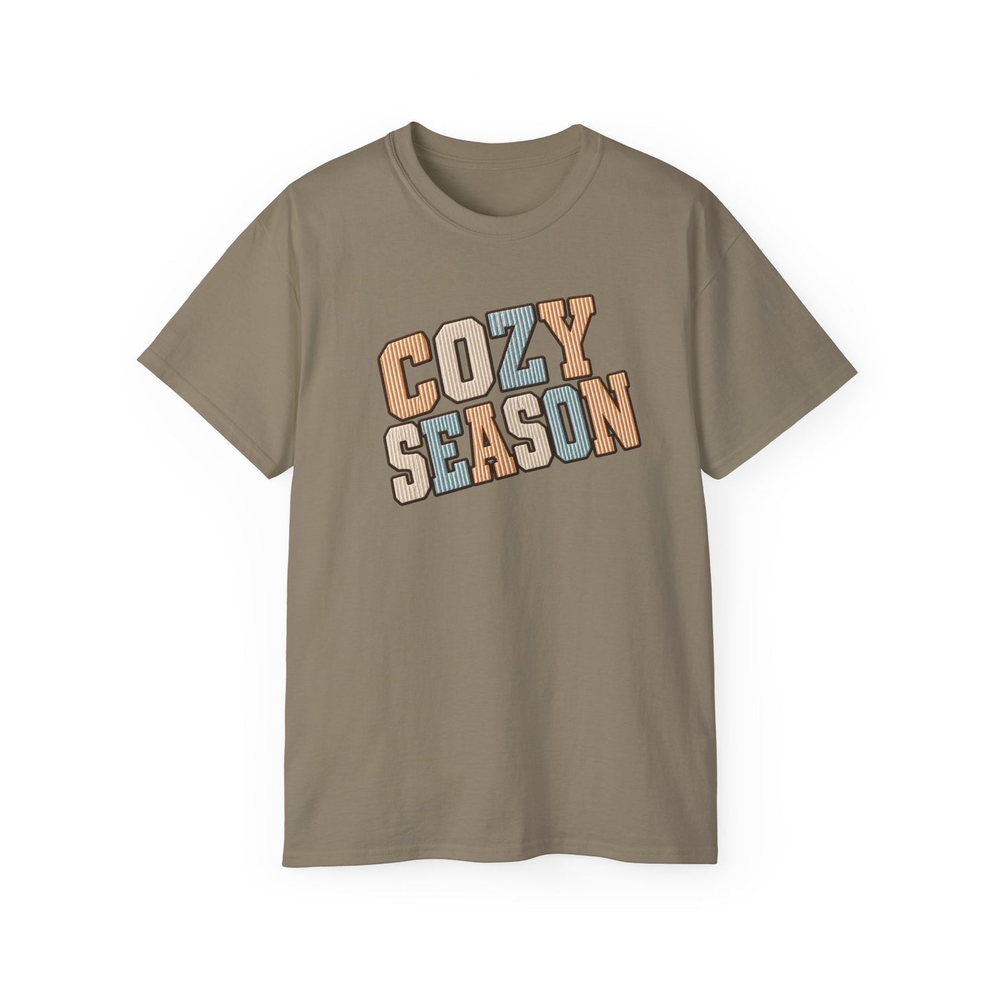 Cozy Season Tee — Retro Block Letter Fall Graphic T-Shirt