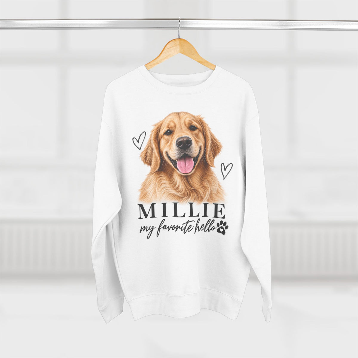 Personalized Pet Portrait Sweatshirt | Custom Pet Photo & Name Crewneck | Dog Mom Gift