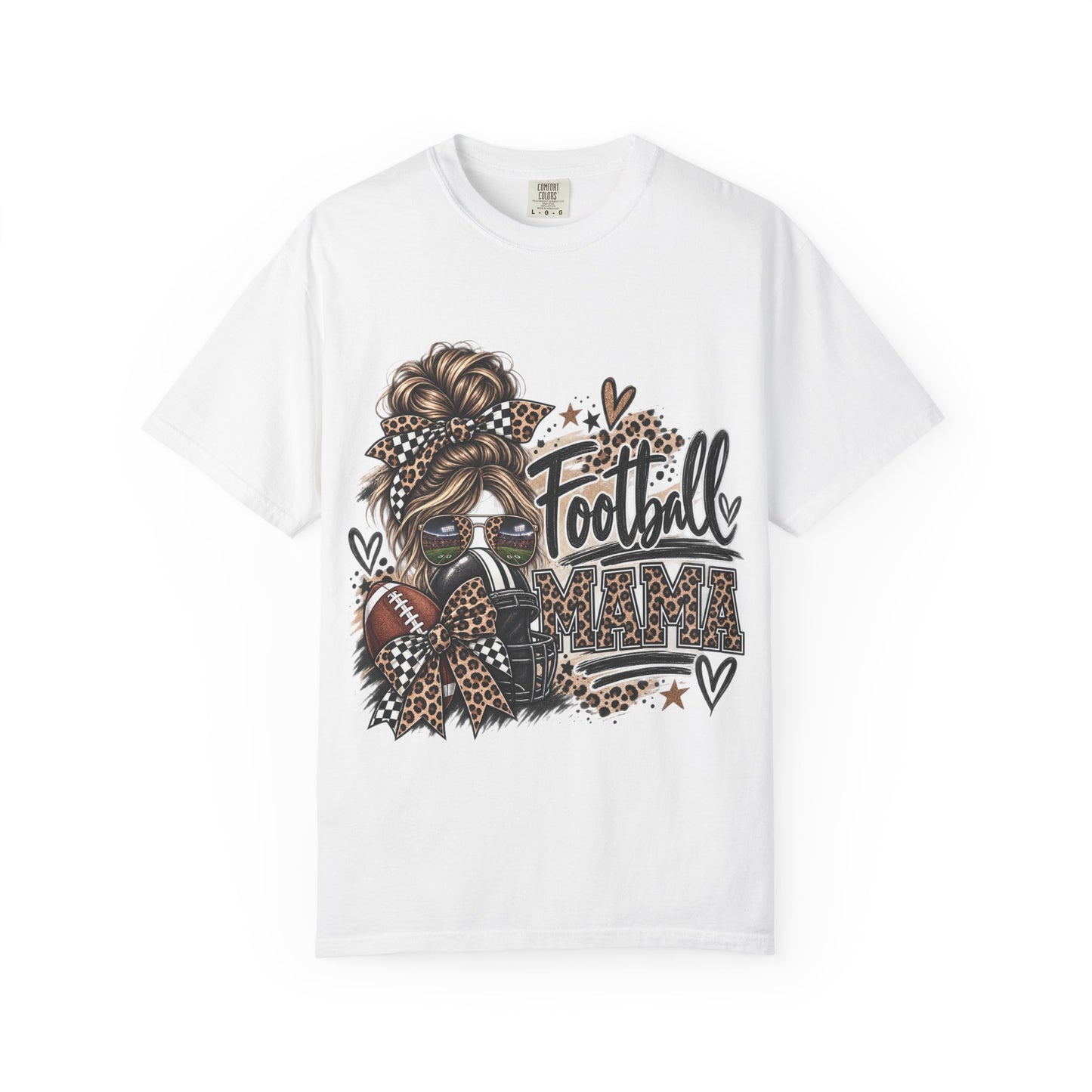 Football Mama Leopard Game Day Graphic Tee