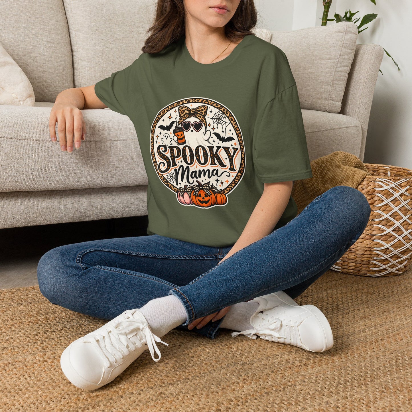 Spooky Mama T-Shirt — Halloween Ghost Graphic Tee