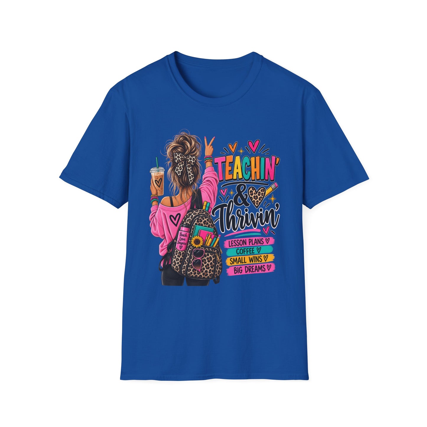 Teachin' & Thrivin' Teacher T-Shirt — Colorful Back-to-School Graphic Tee