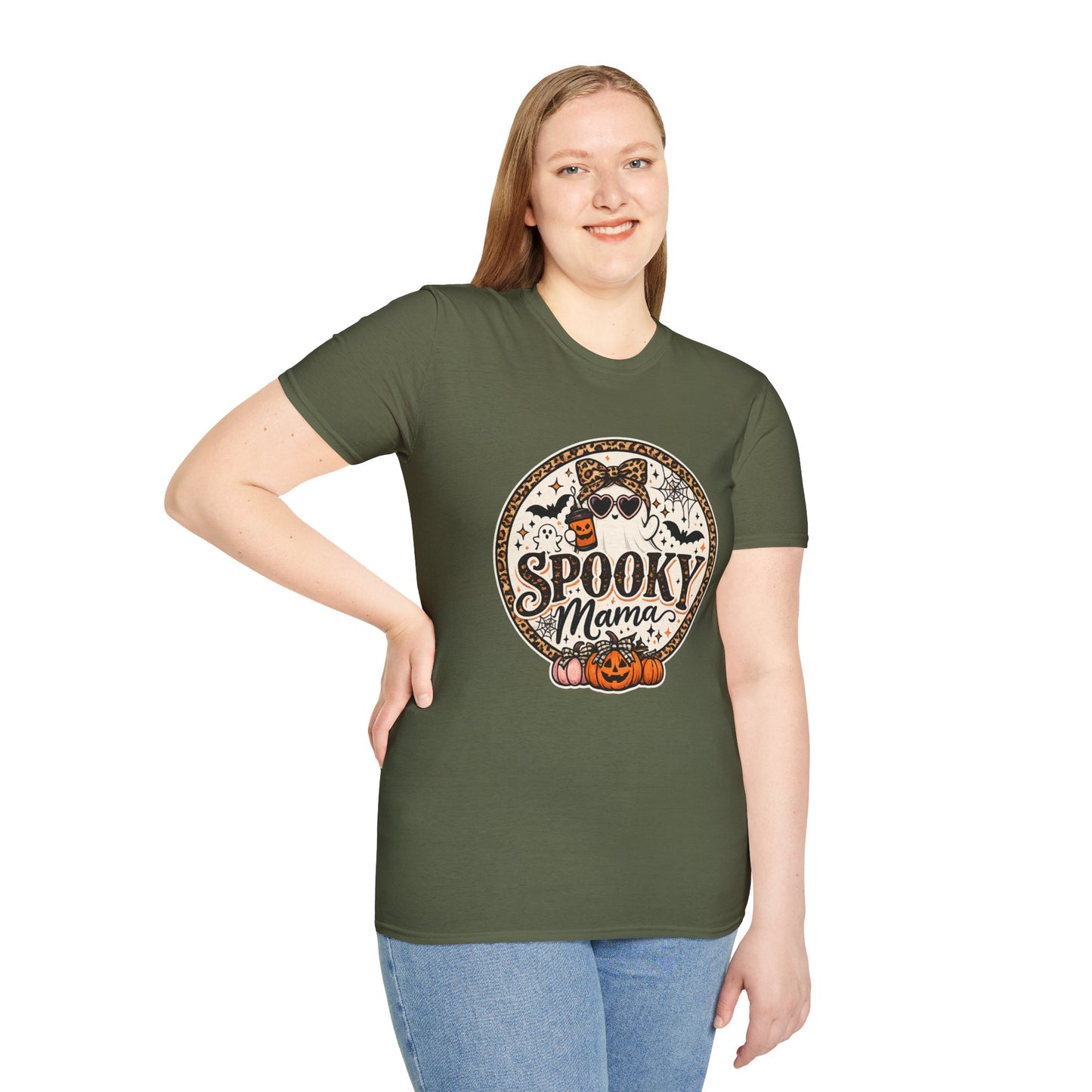 Spooky Mama T-Shirt — Halloween Ghost Graphic Tee