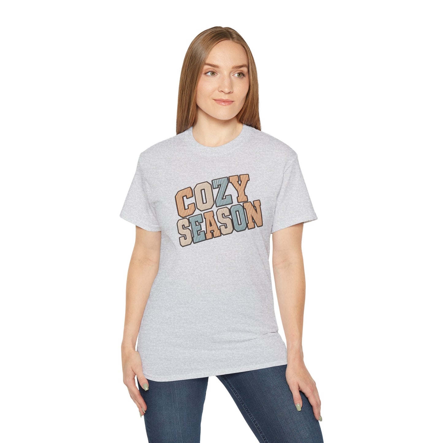 Cozy Season Tee — Retro Block Letter Fall Graphic T-Shirt