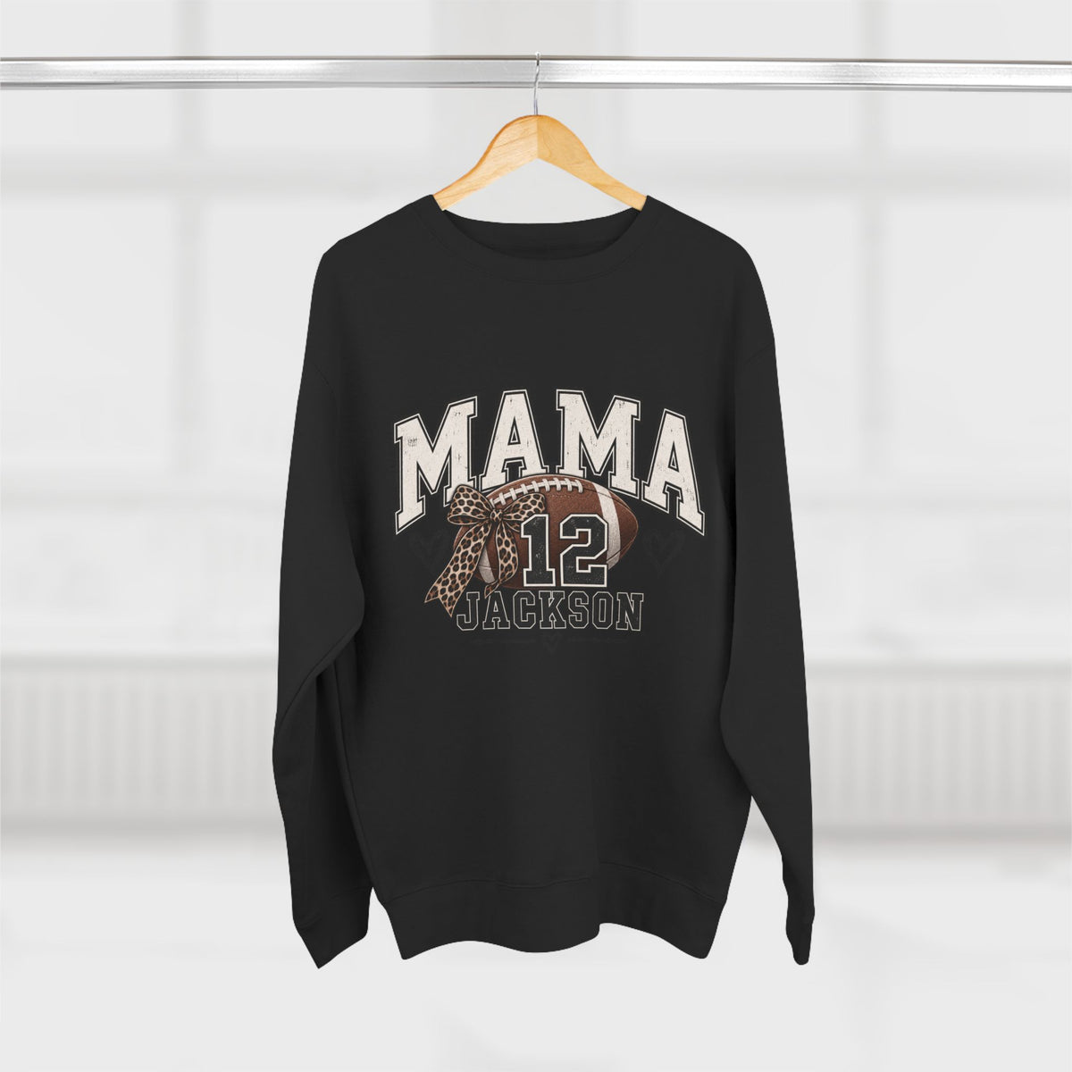 Personalized Football Mama Sweatshirt | Custom Player Name & Number Game Day Crewneck