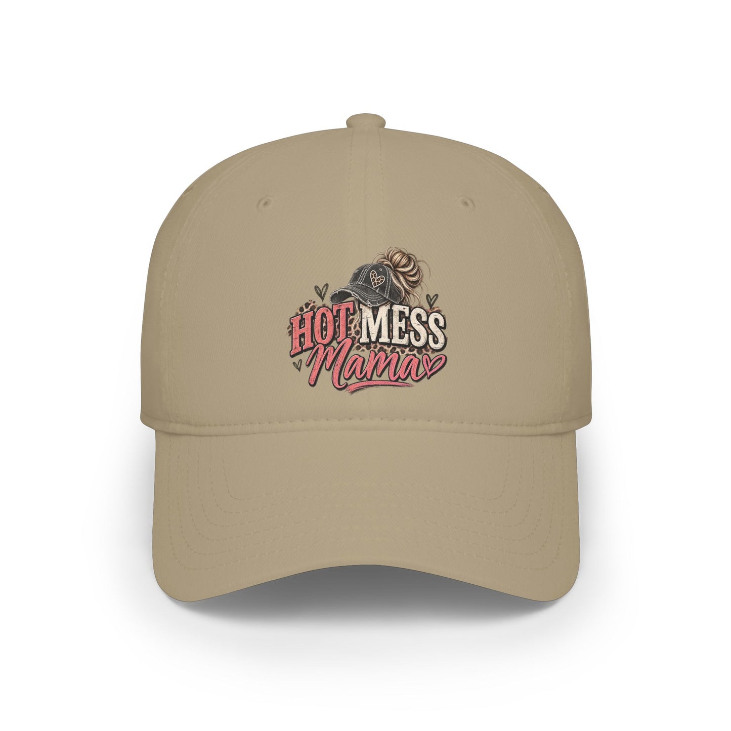 Hot Mess Mama Baseball Cap – Red Low Profile Mom Hat