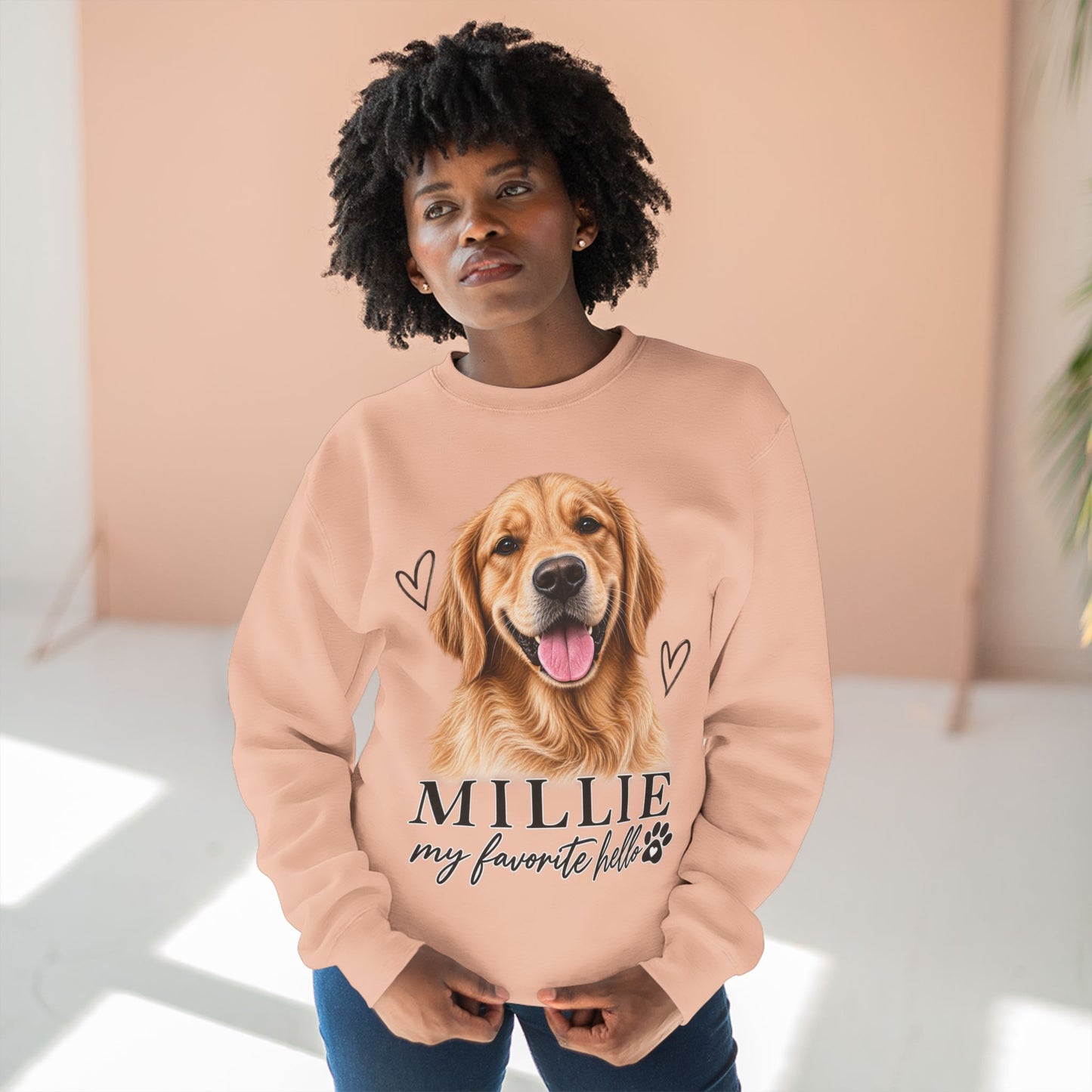 Personalized Pet Portrait Sweatshirt | Custom Pet Photo & Name Crewneck | Dog Mom Gift