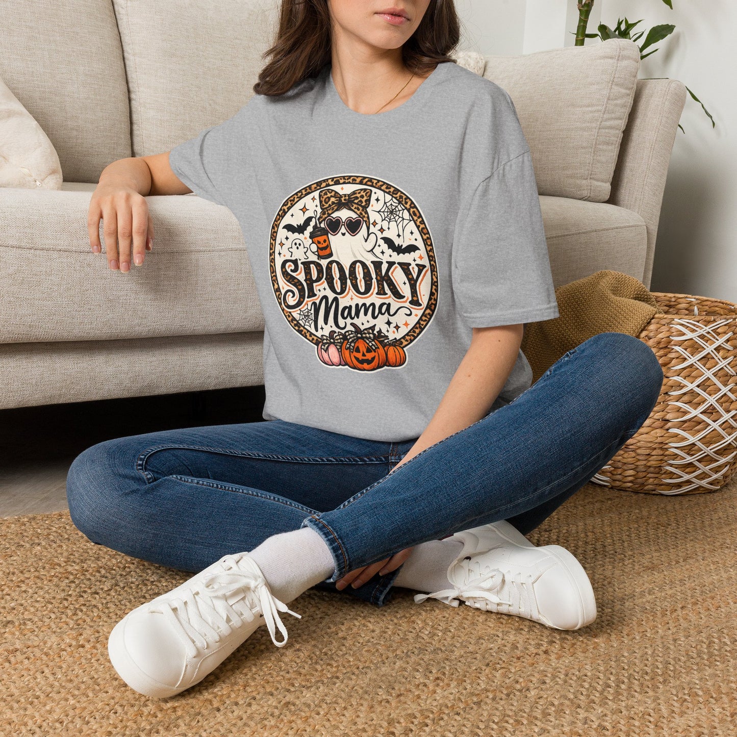 Spooky Mama T-Shirt — Halloween Ghost Graphic Tee